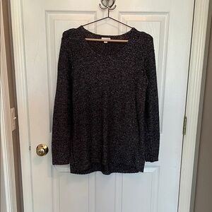 J. Jill Black Glittery Knit Sweater